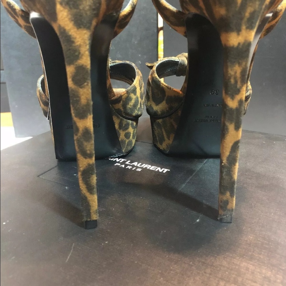 Saint Laurent Leopard platform sandals 39 - Picture 4 of 8
